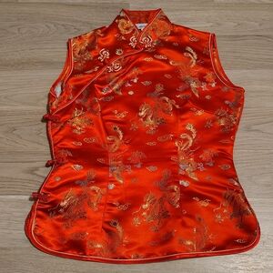 Vintage Aureole 100% Silk Traditional Sleeveless Blouse